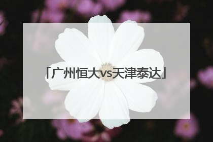 「广州恒大vs天津泰达」天津泰达1:0广州恒大